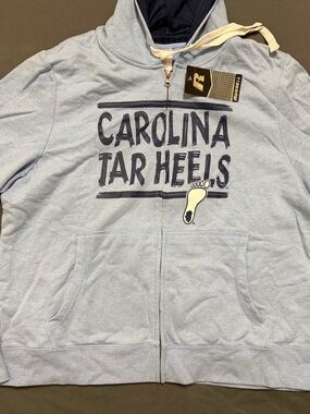 Carolina Tar Heels Russell Athletic Light Blue and Navy Zip Hoodie